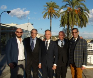 Da sinistra, Giorgio Sorbo, Antonino Cacace, Guglielmo Picchi, Alessandro Zehentner e Alvaro Cicco