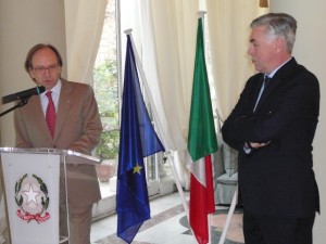 Un momento della cerimonia in Ambasciata