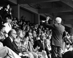 Il presidente Pertini durante la finale, con i reali di Spagna